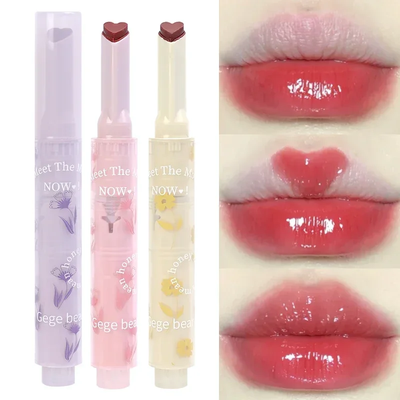 Best of Thin Tube Flower Lipstick Pen Heart-shaped Jelly Lipstick Stick Makeup Long Lasting Moisturising Lip Glaze Girl Korean Cosmetics Reviews & Tips