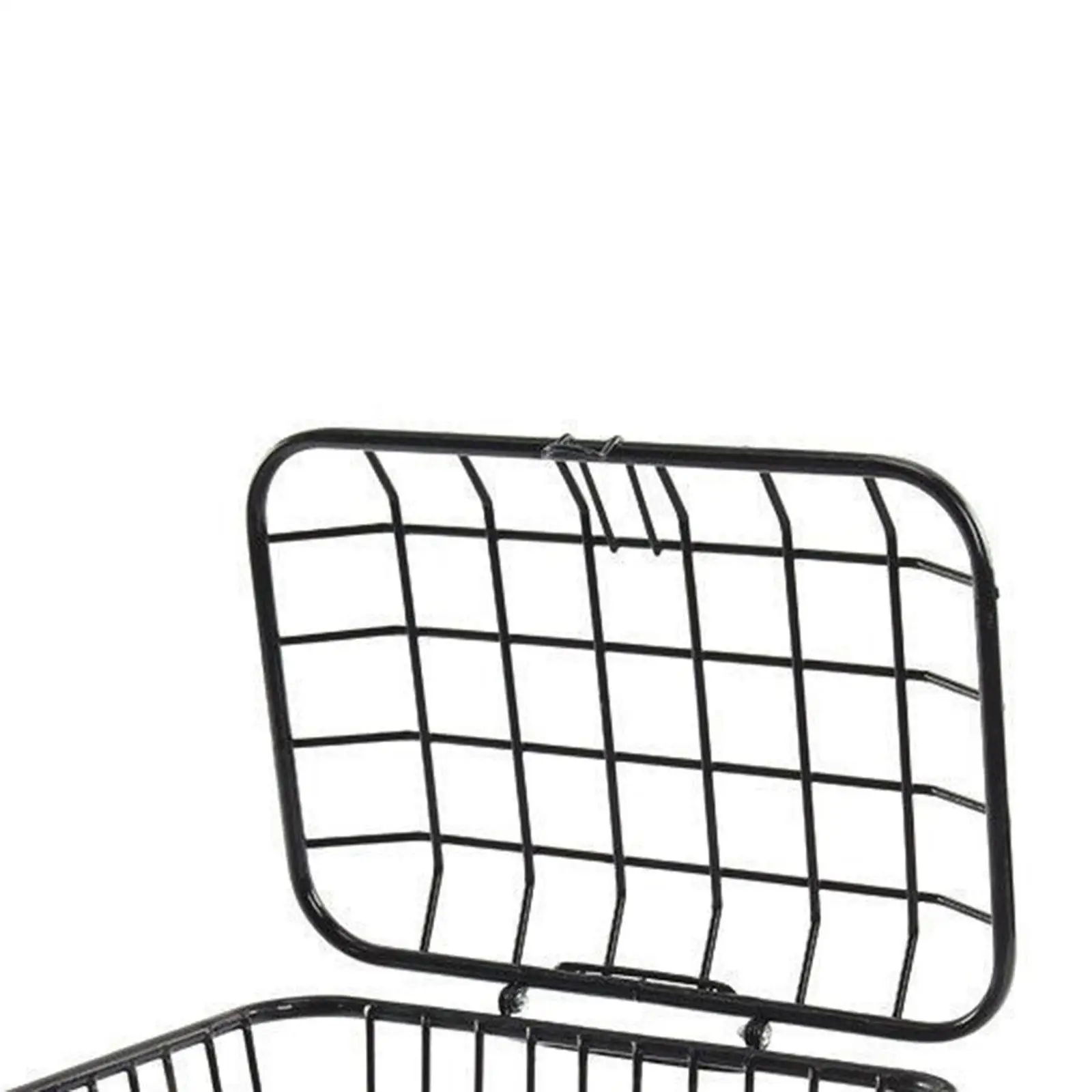 Bike Metal Mesh Front or Rear Basket with Lid for Riding Luggage Outdoor