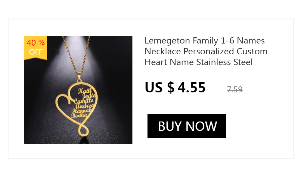 Lemegeton Benutzerdefinierte Halskette mit mehreren Namen für Frauen, individueller Familienname-Schmuck, personalisierte Halskette aus Edelstahl – Detail 19