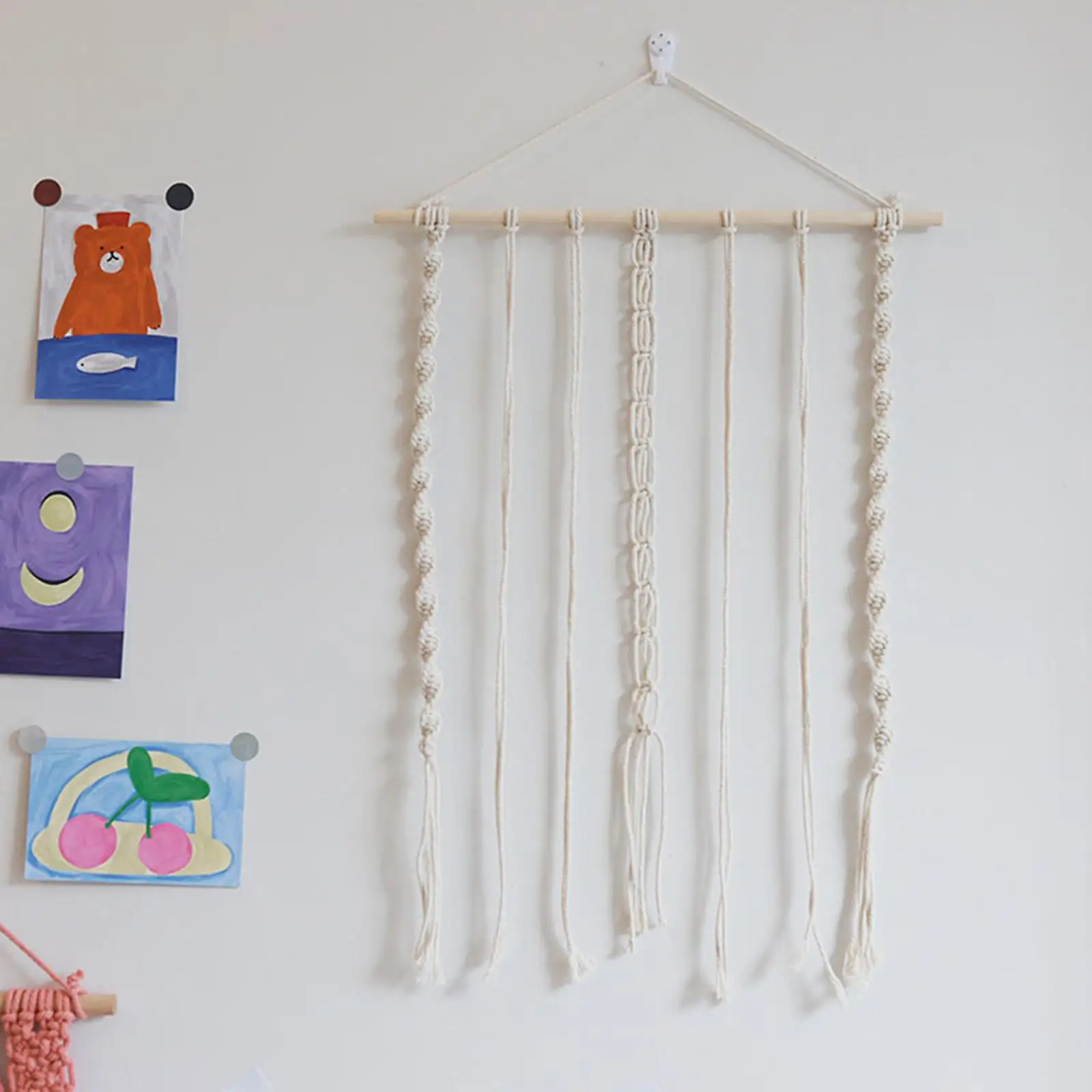 Minimalist Hair Bow Holder Storage Display Tassel Wall Hanging Decoration Hairpins Hairbands Organizer Rack Hanger for Kids Room