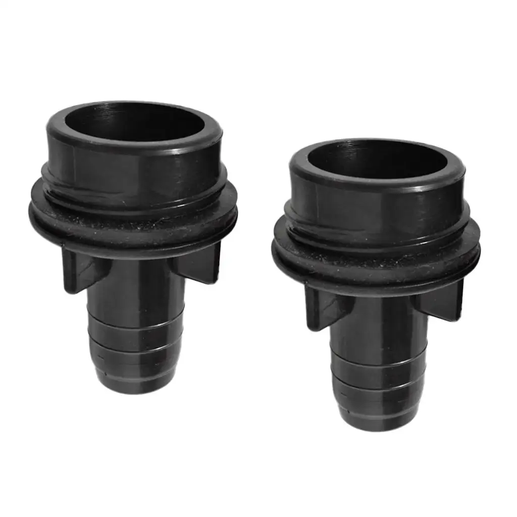 2Pcs Nylon Black Inflatable  Foot Pump Hose Connector for Rubble Fishing Boat Kayak Canoe Dinghy - Rowing Accessories