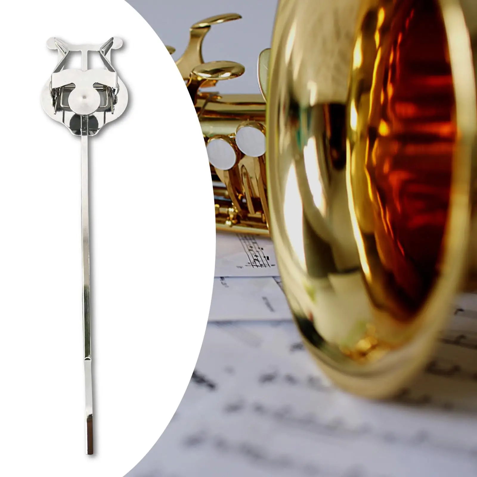Portable Saxophone Sheet Music Clip Instrument Lyre Clamps Lightweight Professional for Alto