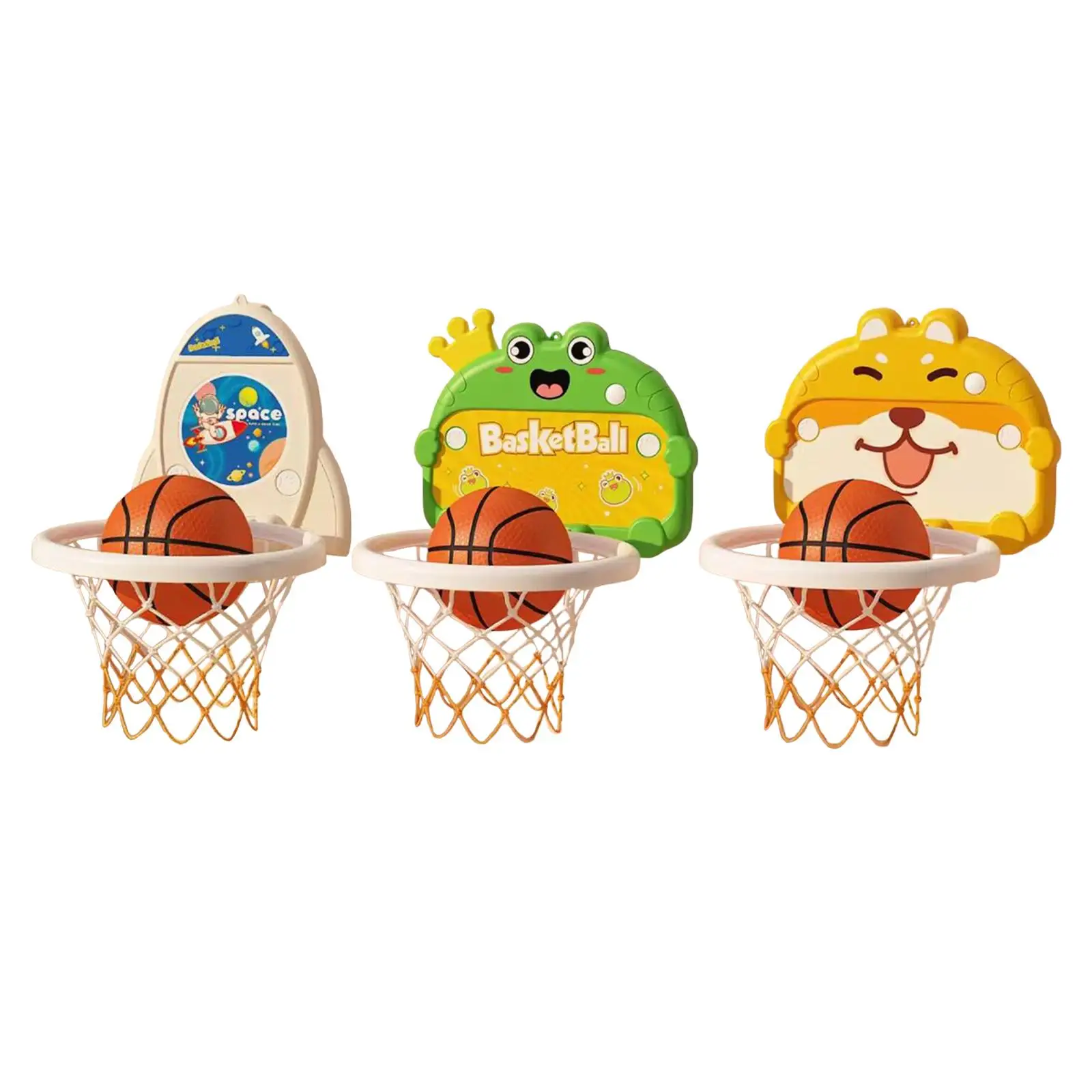 Mini Basketball Hoop Set Activity Centers Wall Mounted Basketball Board Basketball Toys for Indoor Door Holiday Gifts Bedroom