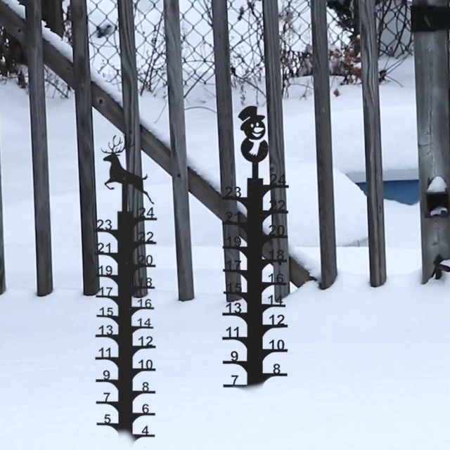 Garden Metal Snow Gauge Creative Yard Stick Ruler Measurement Suitable for  Courtyard Lawn - AliExpress