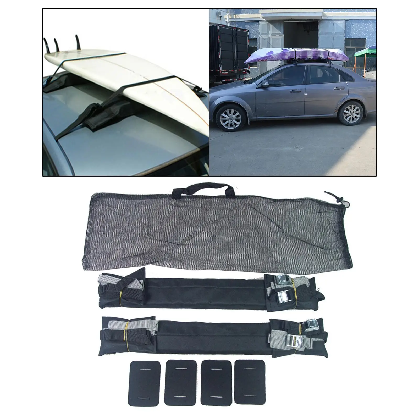 Car Soft Roof Rack Pads Crossbar Folding EVA Luggage Carrier for Kayak Truck