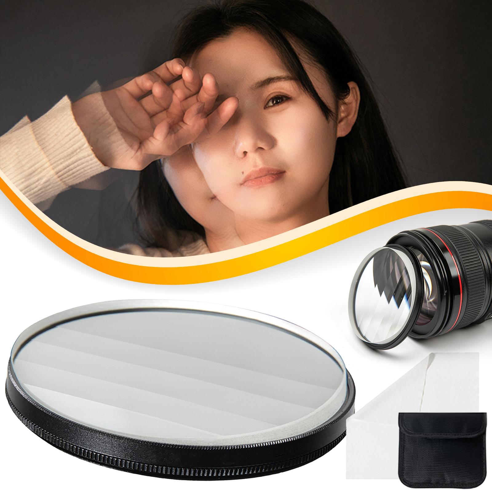 77mm Linear Glass  Lens Filter/ Variable Creative Subjects Foreground Blur Anamorphic Light  Effect/ for Camera Accessories/