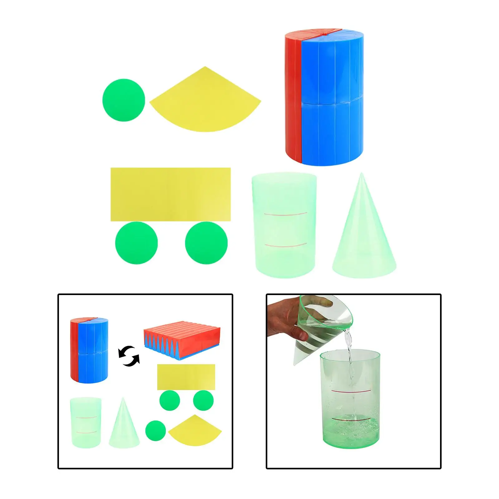 3D Shapes Geometric Teaching Material Surface Area Math Toys for Children