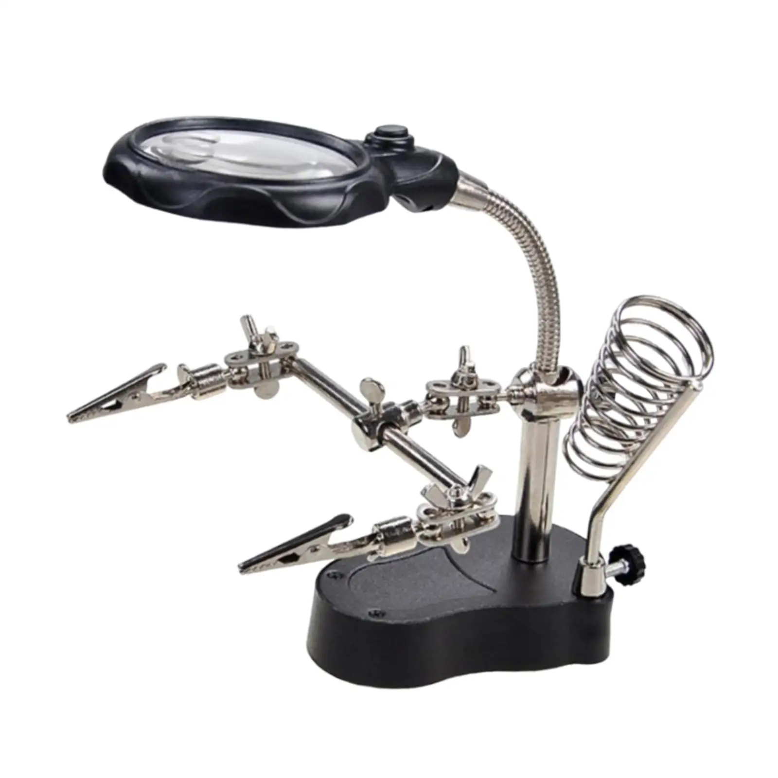 Magnifying Glass Soldering Station Professional with LED Light Jewelry Making Tools for Painting Miniature Jewelry Pieces