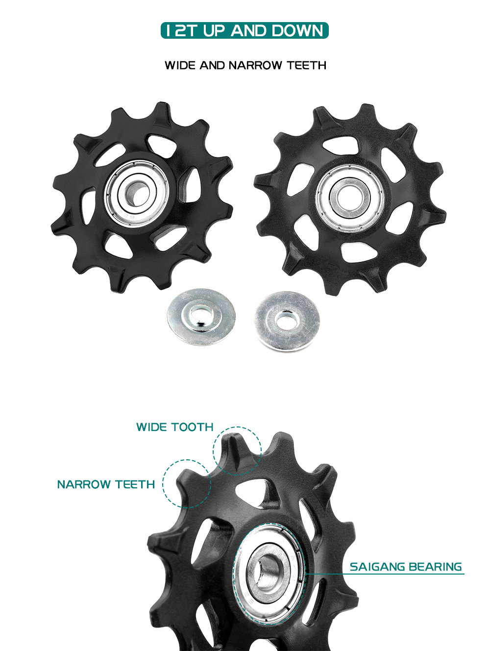 Plastic 12T 14T 12 Speed Bicycle Jockey Mtb Mountain Bike Pulley wheel Rear Derailleur Repair kit for Sram X01 XX1 Eagle X-Sync