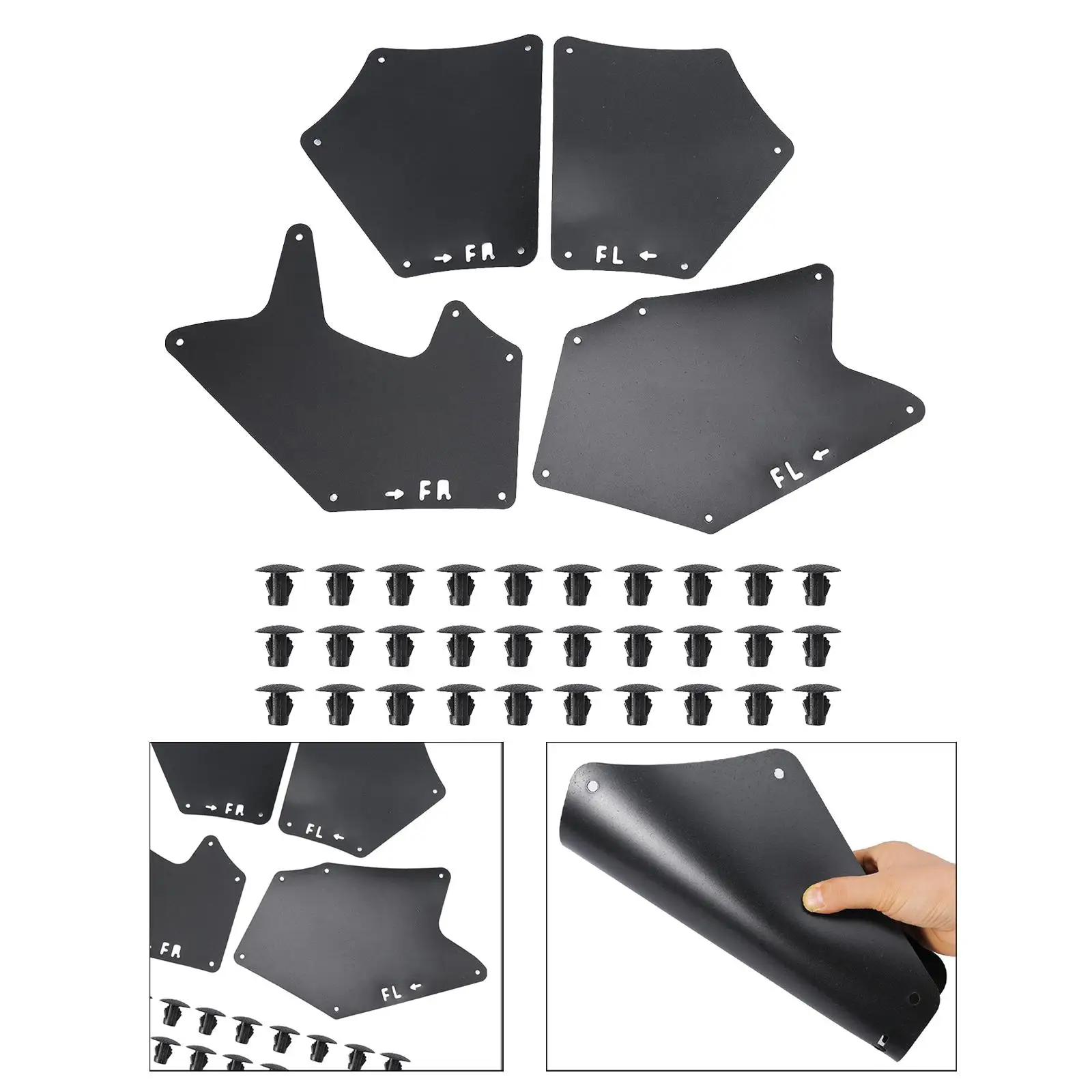 4Pcs Mud Flaps Fender Liner Replaces 53736-0C030 for Toyota for tundra 2008-2021 Durable Quality Easy Installation Repair Part