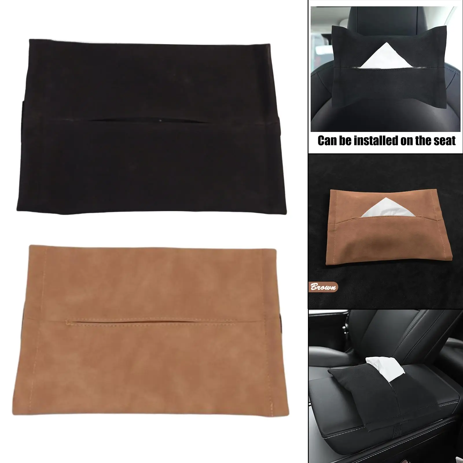 Car Tissue Holder Tissue Bag Case Fit for Tesla Model 3 Y Center Arm Rest Armrest Box