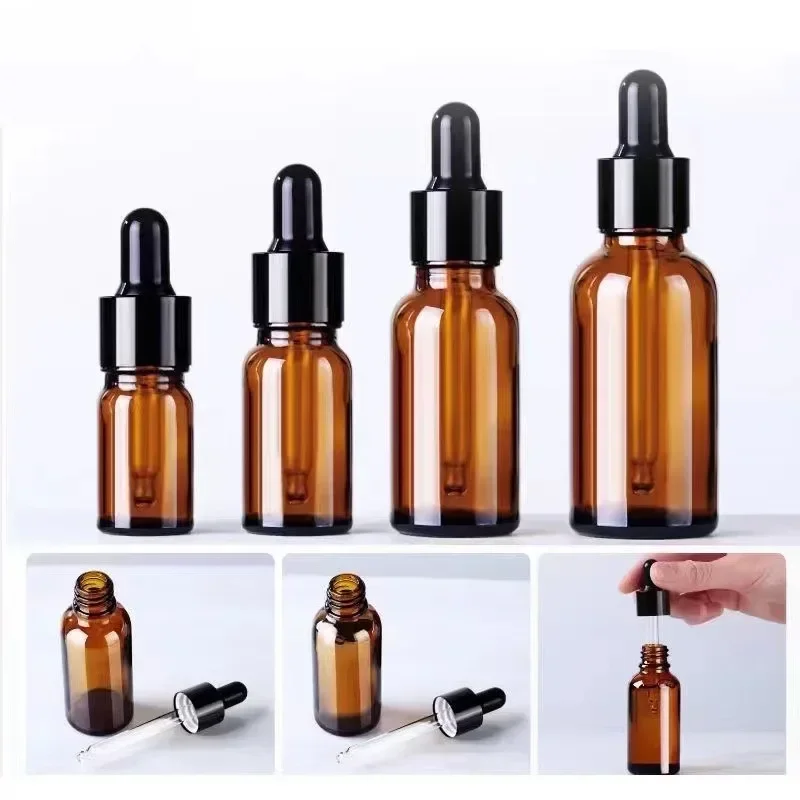 Best of 1pc Empty Dropper Bottle Amber Essential Oil Glass Aromatherapy Liquid Brown 5-50ml Drop For Massage Pipette Bottles Refillable Reviews & Tips