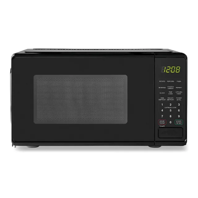 Mainstays 0.7 Cu. Ft. 700W Black Microwave with 10 Power Levels.