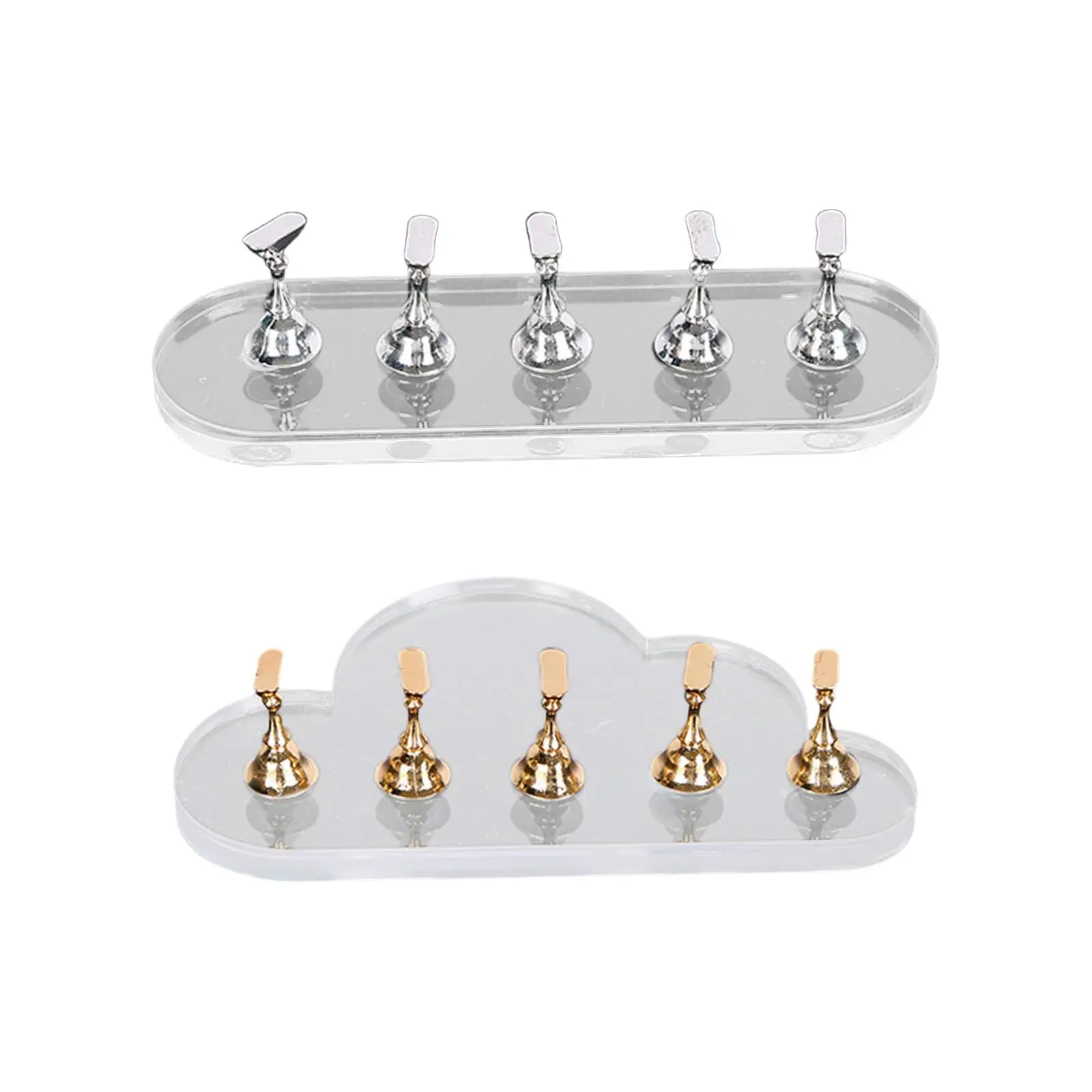Nail Practice Stand Press on Nails Training Reusable Acrylic Manicure Tool Fake Nail Holder Nail Stand for Home Beginner Salon