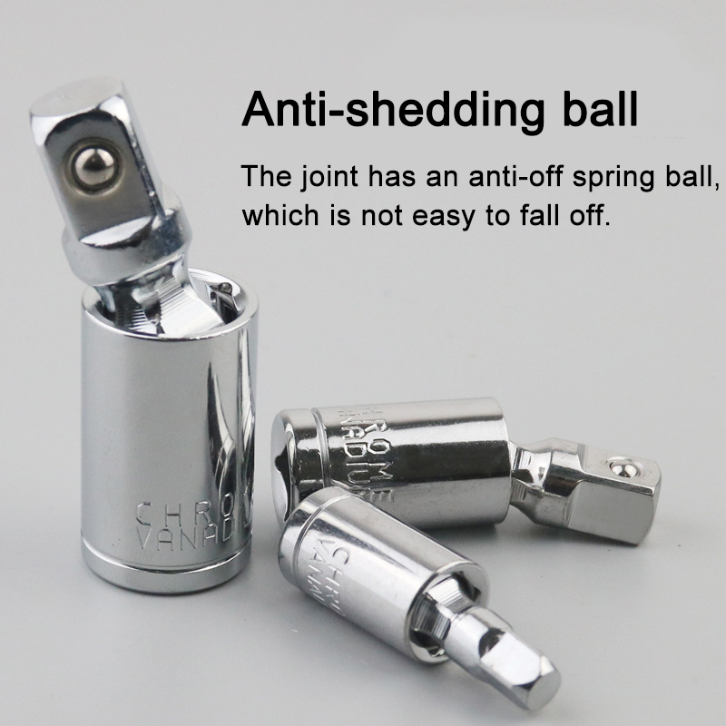 Steckschlüssel-Lenk adapter 1/4 "3/8" 1/2 "360-Grad-Drehhülsen-Ratschenschlüssel kombinierter Konverter – Detail 4