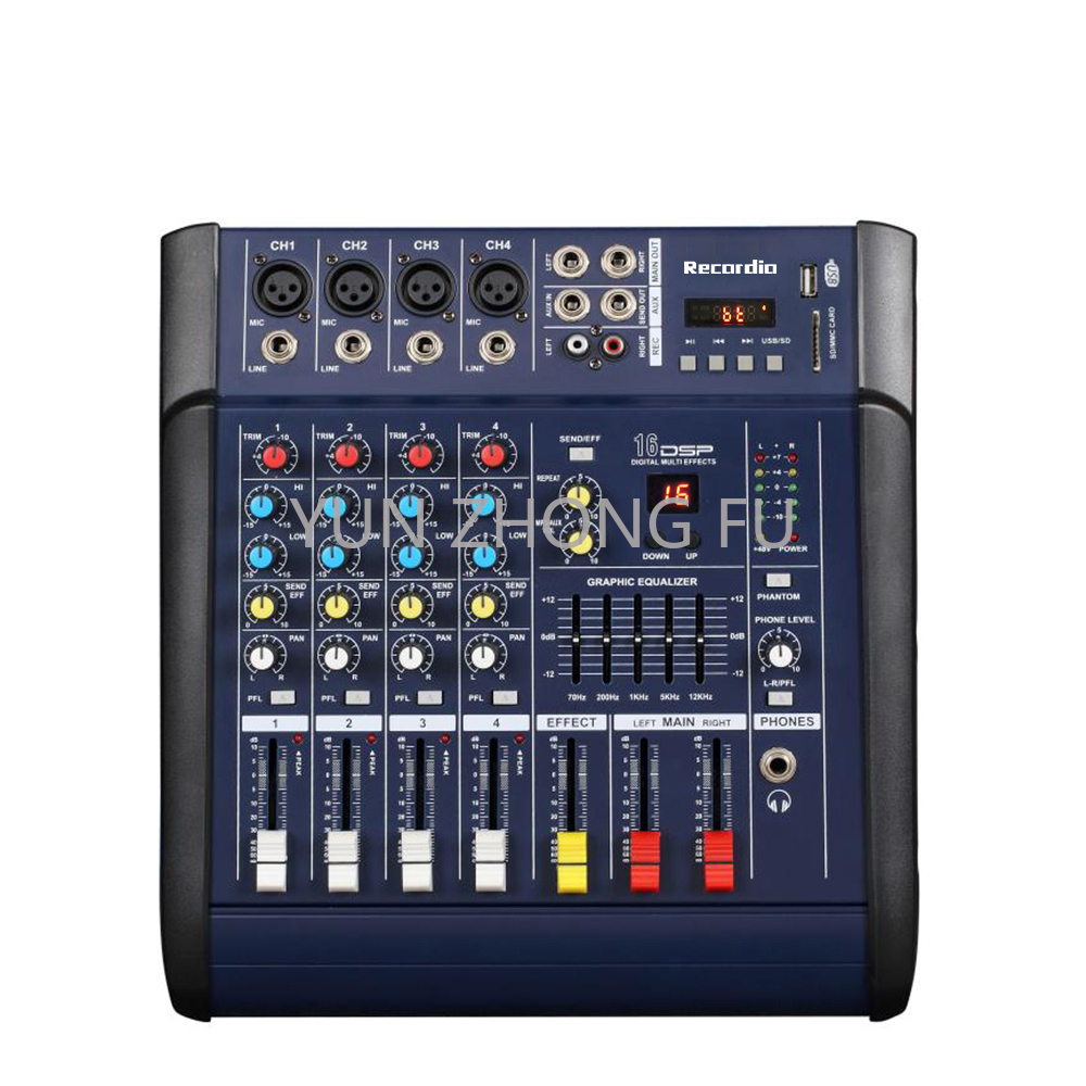 Gax-402d с usb dj звуковой микшерной консолью mp3 jack 4-канальный караоке  усилитель для караоке ktv | AliExpress