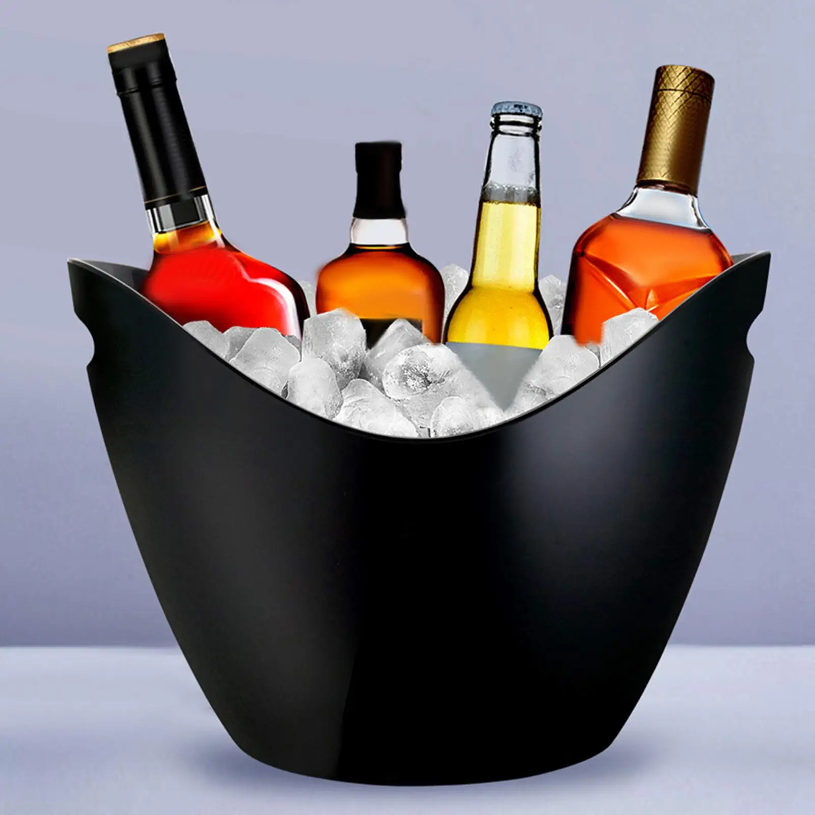 Ice Bucket Plastic Storage Tub 8 Liter Large Drinks Bucket Bowl for Indoor & Garden Parties,Beverages Beer Bottles