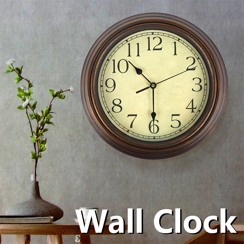 Description Picture 4 of itemWall Clock Large Retro Wall Clock Non Ticking Classic Silent Clocks Living Room Kitchen Bedroom Home Office Decoration