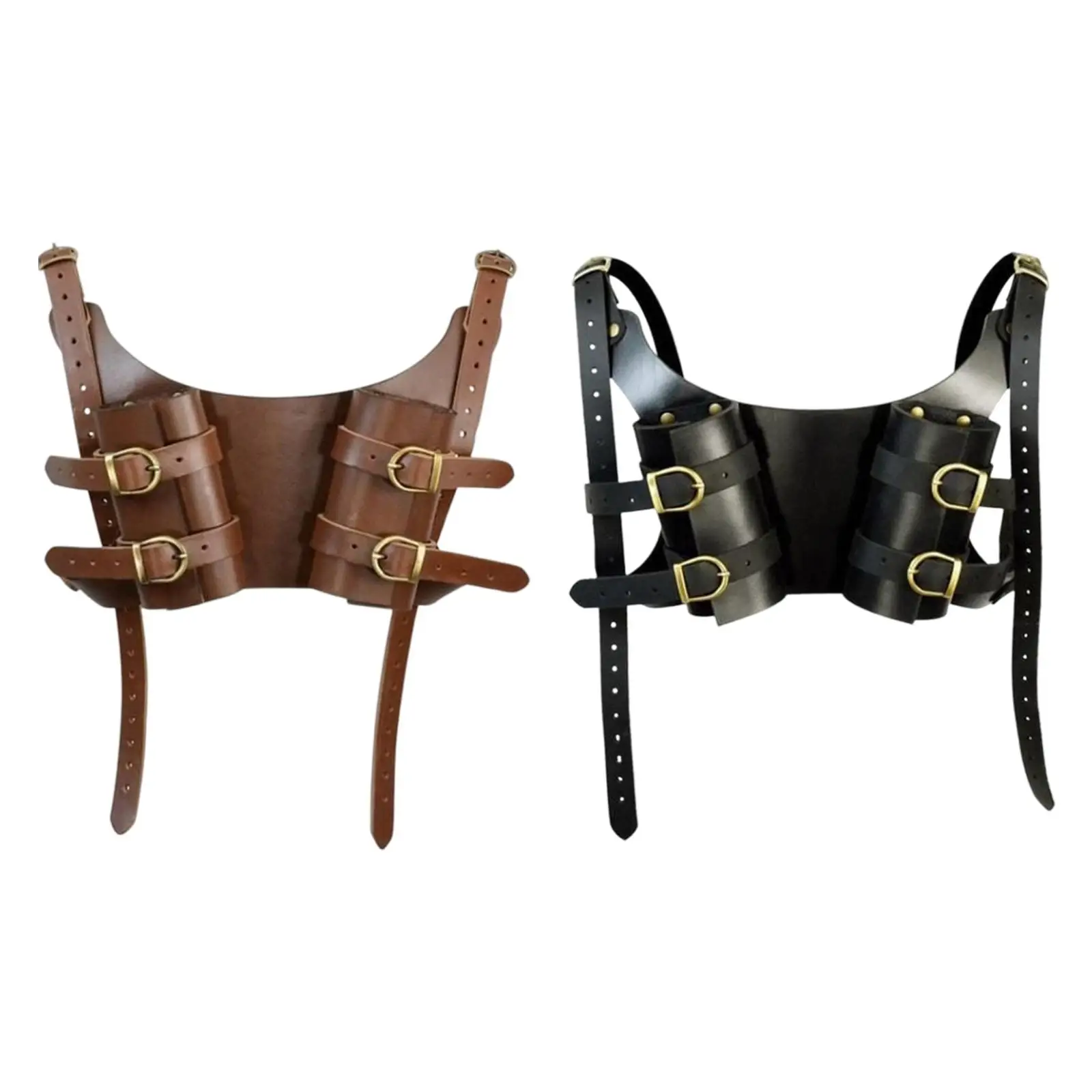 Double Medieval Shoulder Strap Shoulder Belt Adjustable Sheath for Costume