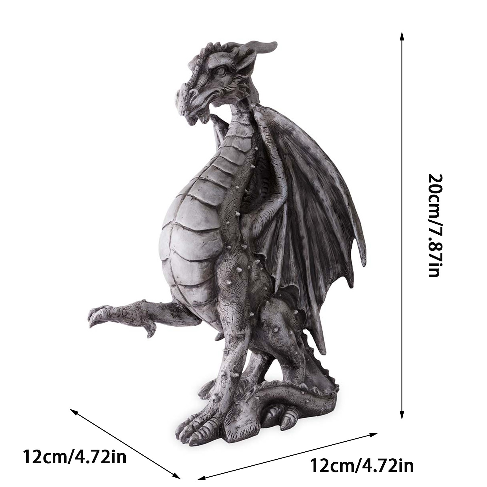 Большая полимерная статуя средневекового дракона с ветром и погодой,  украшение для двора, Настольная игрушка, подарки, украшение для сада и дома  | AliExpress