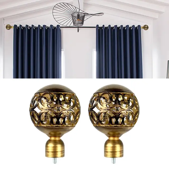 2 pz/set terminali per aste per tende accessori da 3/4 pollici decorazione  per camera da letto ufficio bagno asta per tende terminali di ricambio -  AliExpress