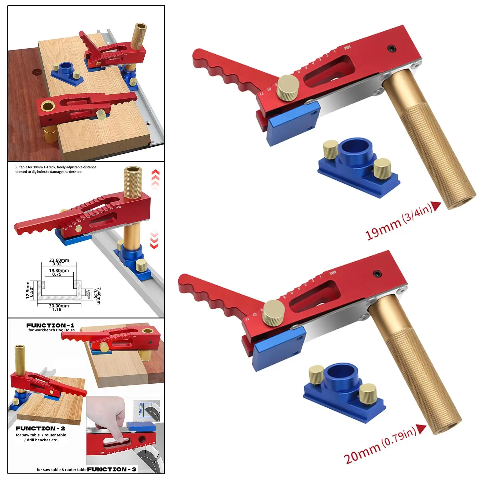 Hold Down Clamp Woodworking Backing Connector Benchtop Quick Clamps