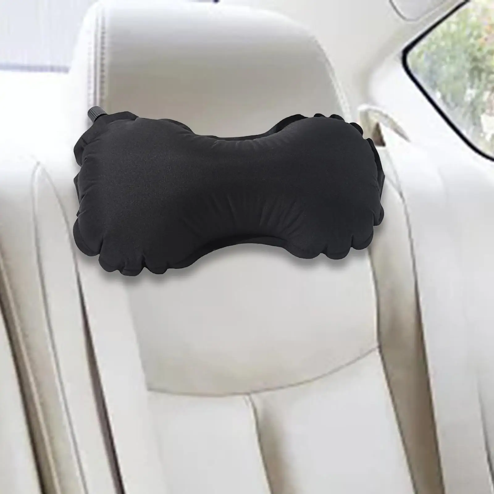 Inflatable Pillow Camping with Buckle Straps Portable Durable Ultralight Lumbar Support Pillow for Backpacking Driving Seat
