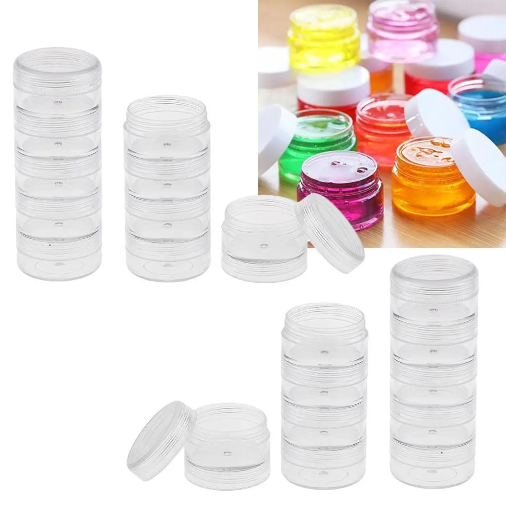 20 Stackable Screw Top Jar Stacking Container, Balm, Crafts, , Glitters