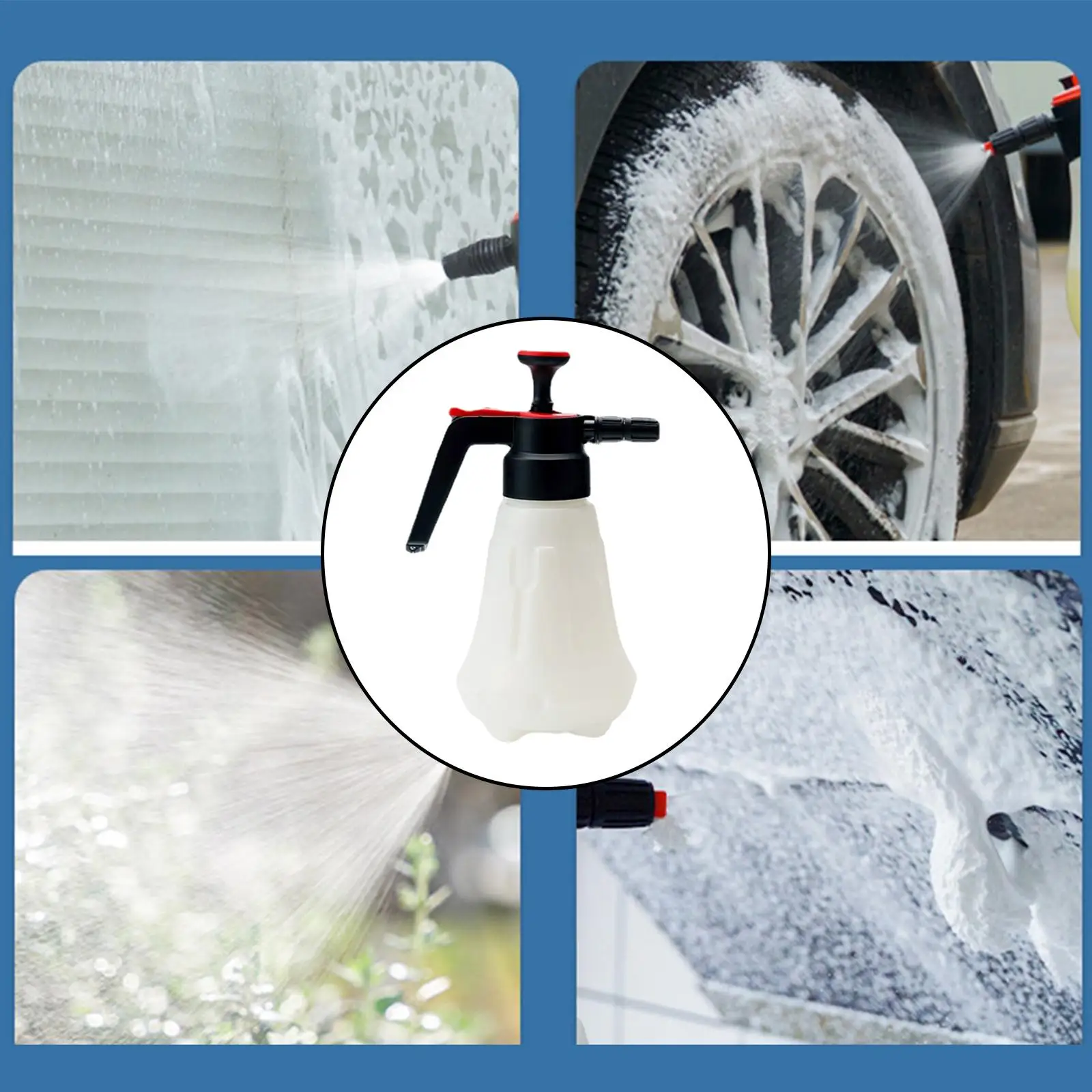 Manual Pump Sprayer High Pressure Handheld Foam Pressure Sprayer Car Wash Cleaning Sprayer Foam Bottle for Window Car Washing