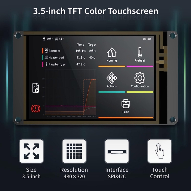 TFT35 SPI V2.1 Kit de placa de controle M76A