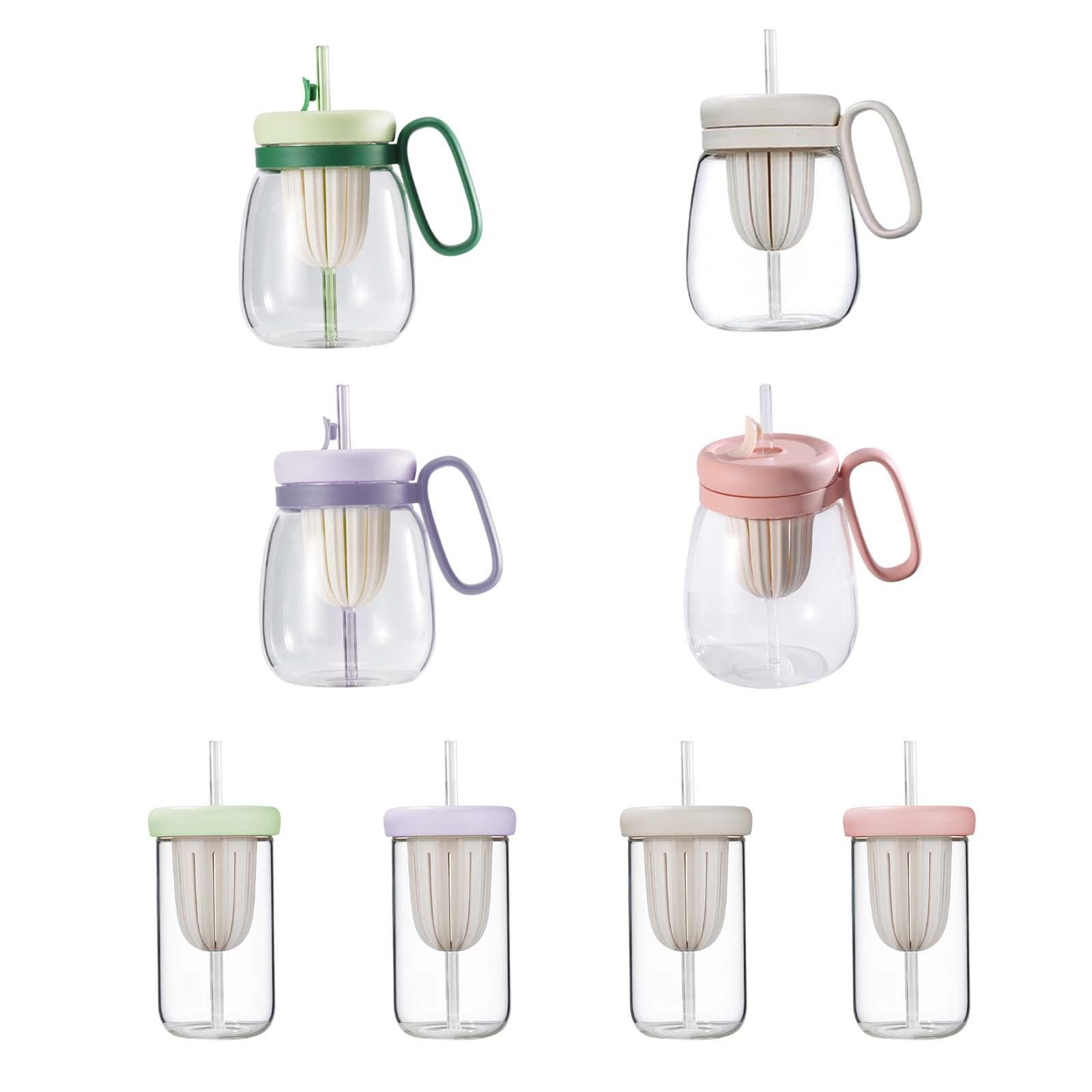 Drinking Cups for Kids Glass Tumbler with Tea Infuser for Picnic Hiking Teen