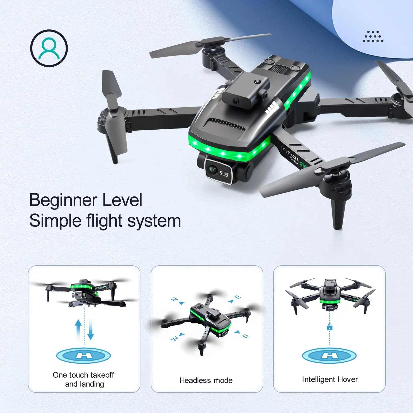 Foldable RC Quadcopter with Carrying Bag Gesture Selfie Remote Control Aircraft Toy for Girls Boys Adults Kids Best Gift
