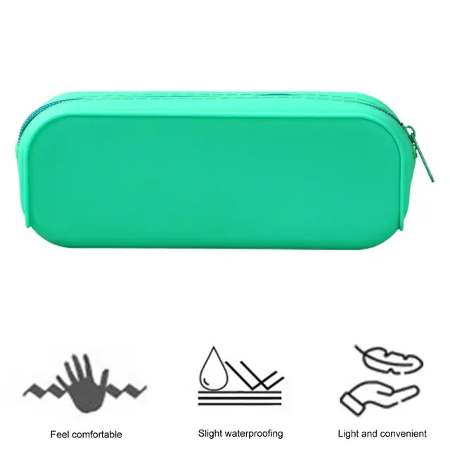 Waterproof Soft Silicone Pencil Case School Student Zipper Large
