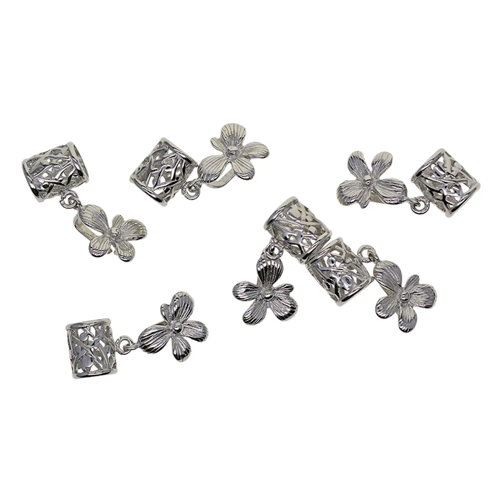 6 Pieces Metal Pinch Bails Pinch Clips Bails Bead Hanger Links Pendant Bails for Jewelry Findings Supplies Charm DIY Supplies