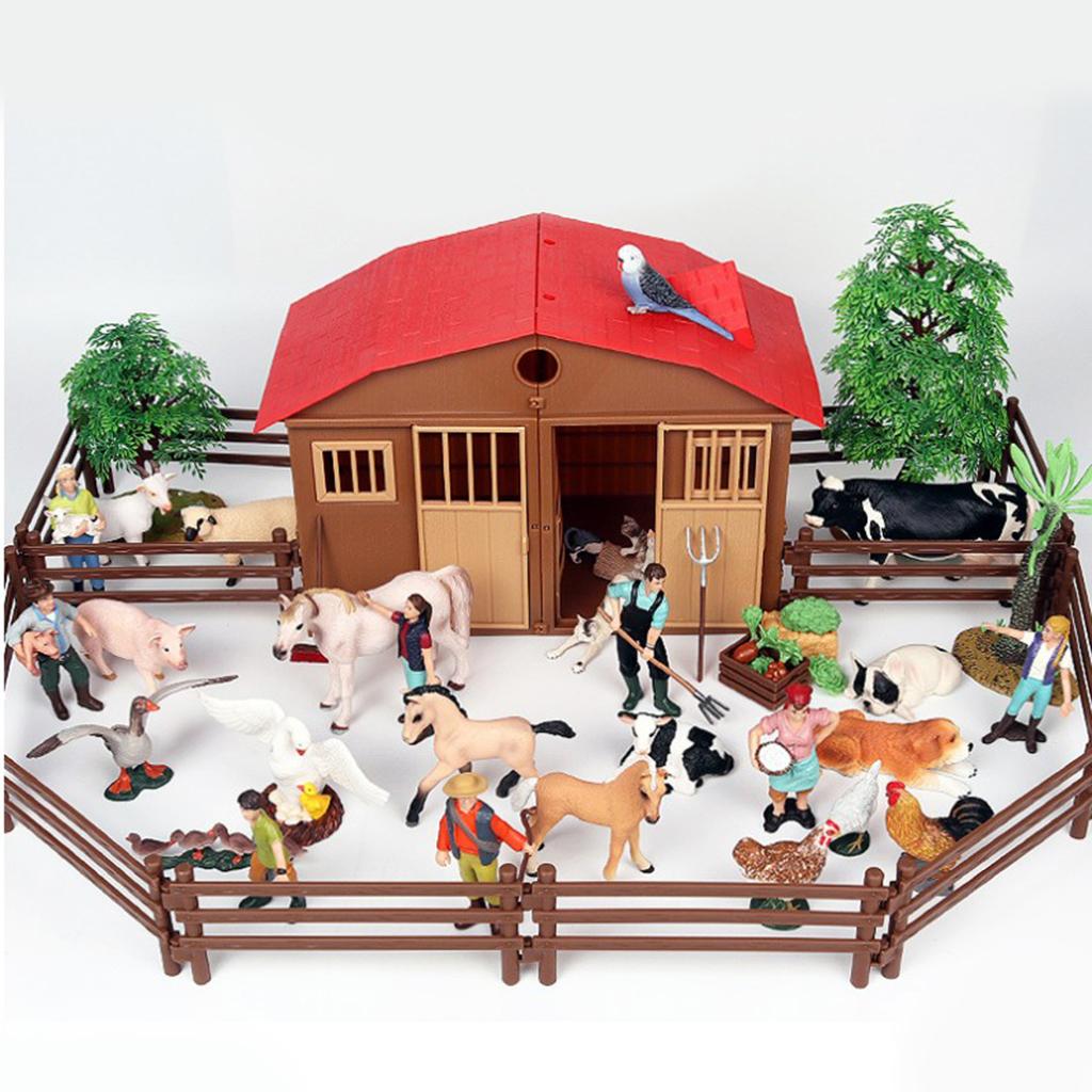 Simulation Crafts DIY Farm House Trees Educational Playhouse Decor Props