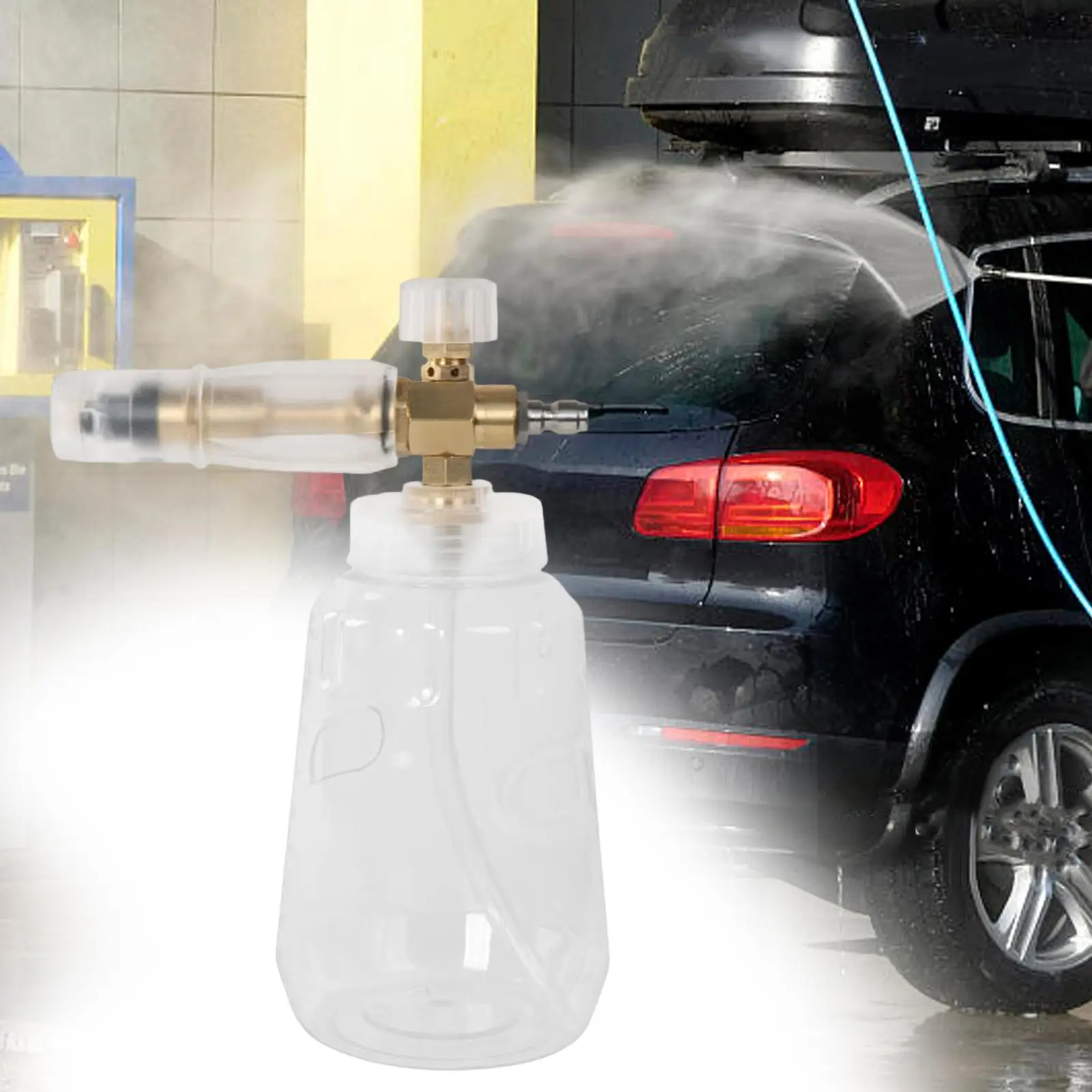 Snow Foam Lance Washer Bottle Adjustable Nozzle Handheld 1L Pressure Washer Parts for Automotive Detailing Car Window Washing