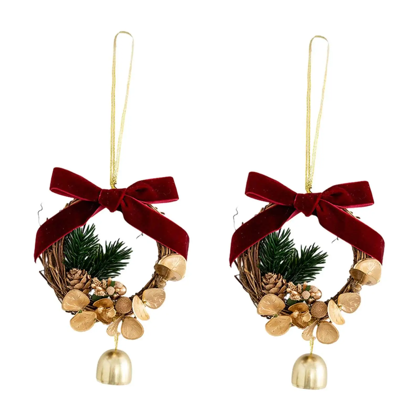 Mini Christmas Wreath Cabinet Wreaths for Chairs Christmas Party Holiday