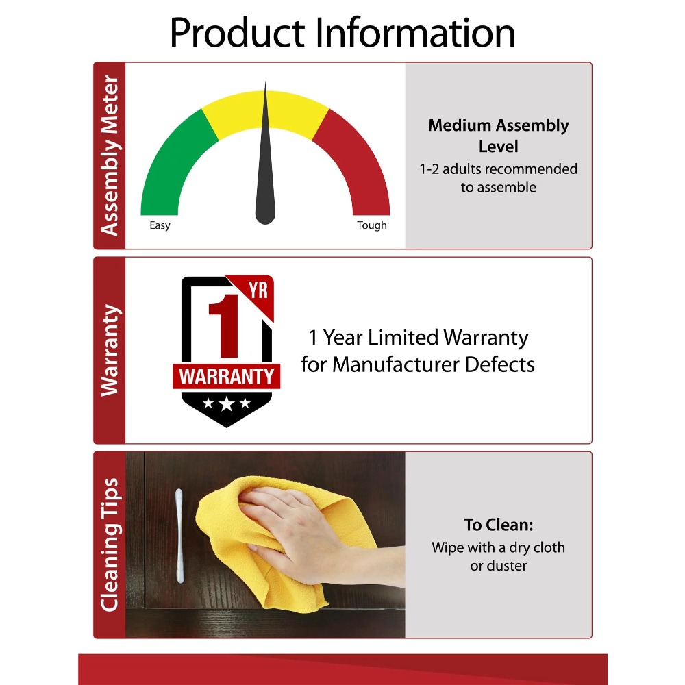 Description Picture 6 of itemAmeriwood Home Dominic L Desk with Bookshelves, Black Oak desk table