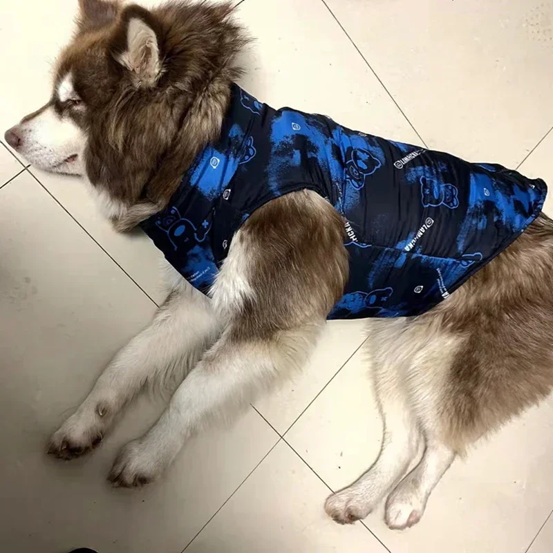 Camouflage Big Dog Coat Jacket Winter Warm Pet Clothes for Medium Large Dogs Waterproof Mascotas Clothing Roupa Para Caes Grande