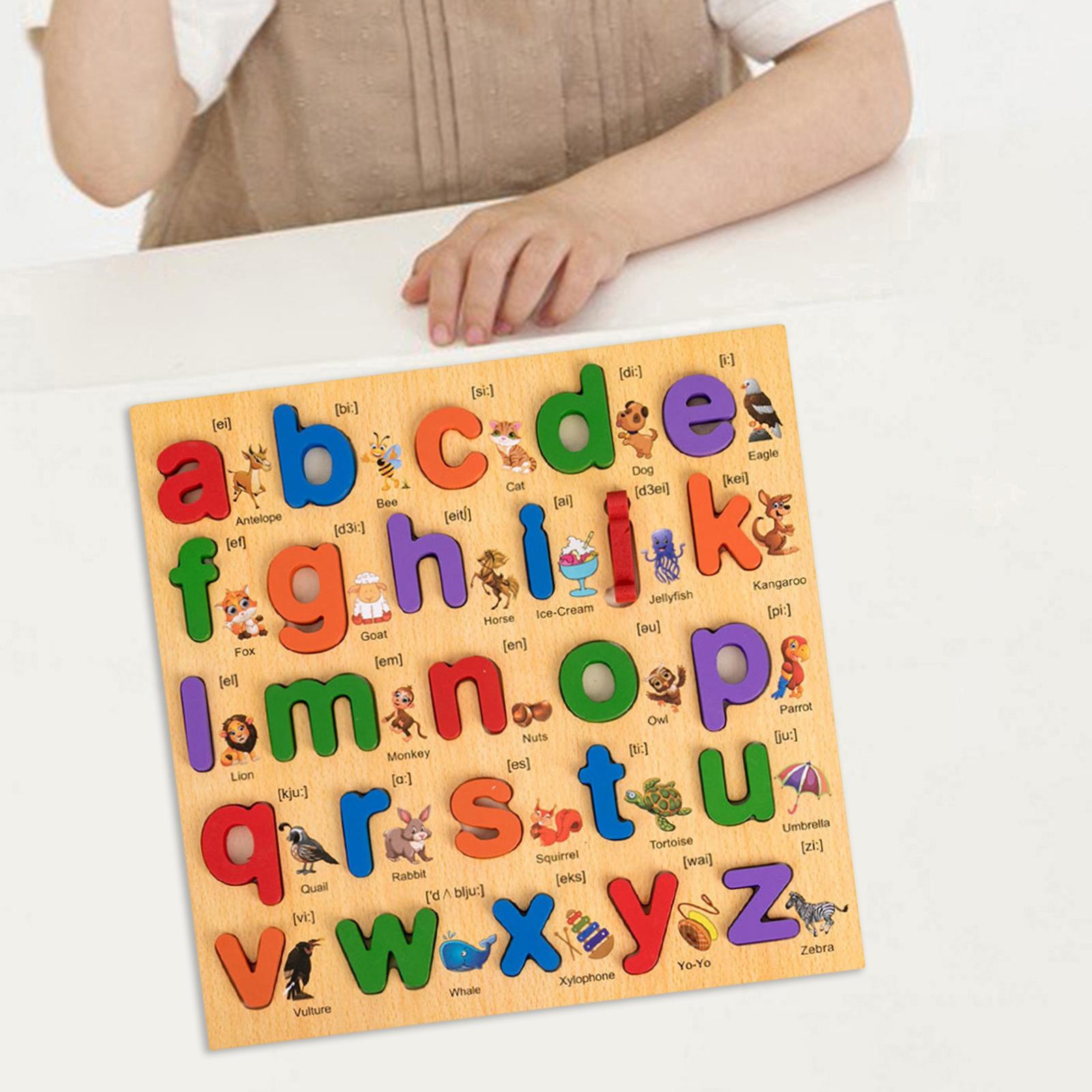 Alphabet Puzzles Gifts Learning Alphabet Practice Educational Developmental Toy Learning Alphabet Number Colorful Girls and Boys