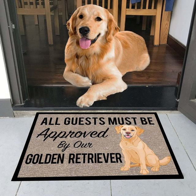 Noodever 3D Life Is Better With A Golden Retriever Doormat