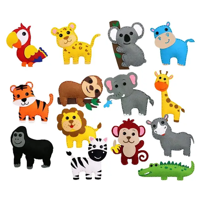 Zoo Felt Animal Educational Toys Felt Animals Animal Felt Animals Sewing  for Kids for Toddler Children - AliExpress