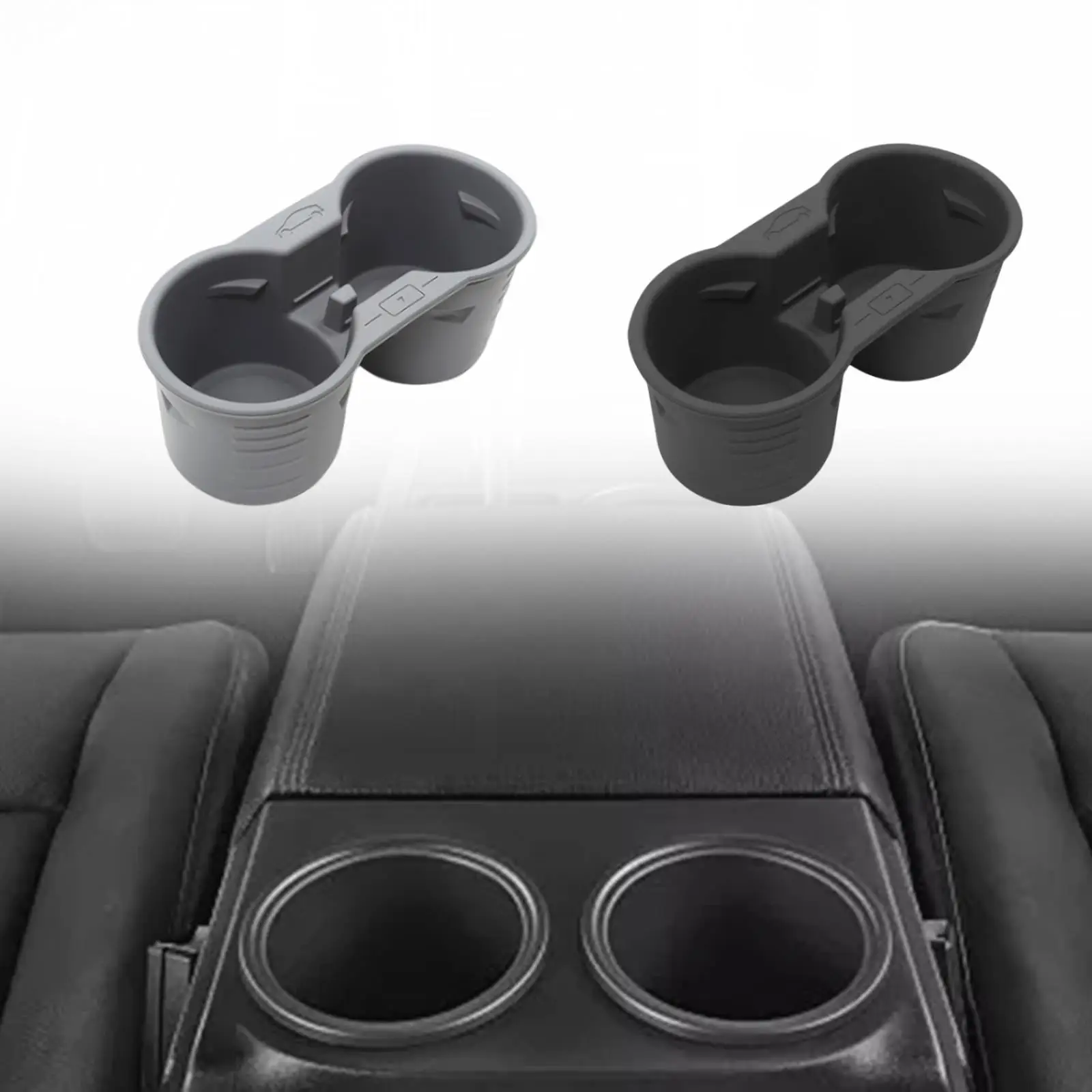 Center Console Cup Holder Insert Upgrade Silicone Water Bottle Organizer Organizer for Model Y 2021 2022 2023