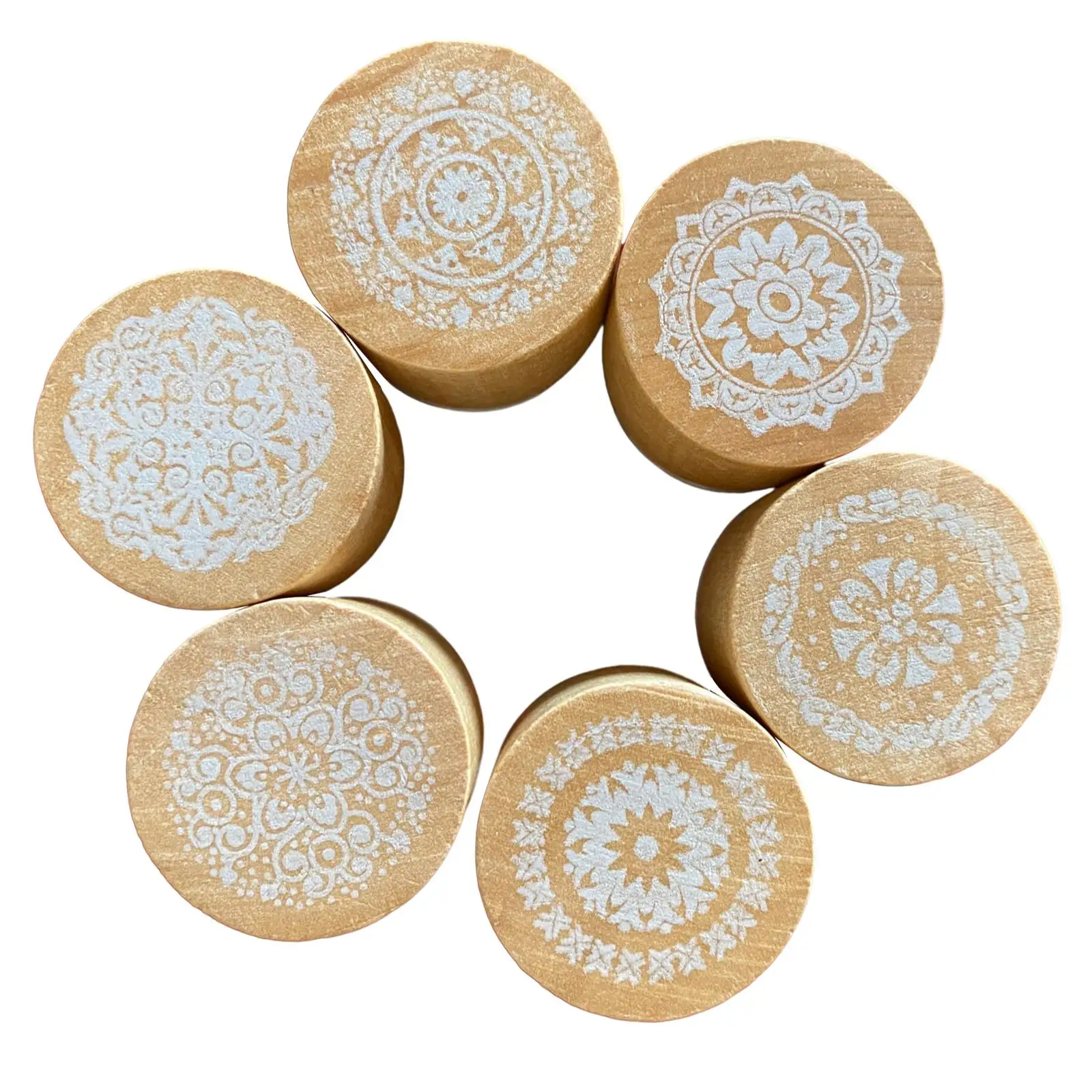 6Pcs Wooden Stamp Clay Stamps English Wooden Rubber Stamps Vintage for Diary Scrapbooking Decoration Durable Decorative Stamp