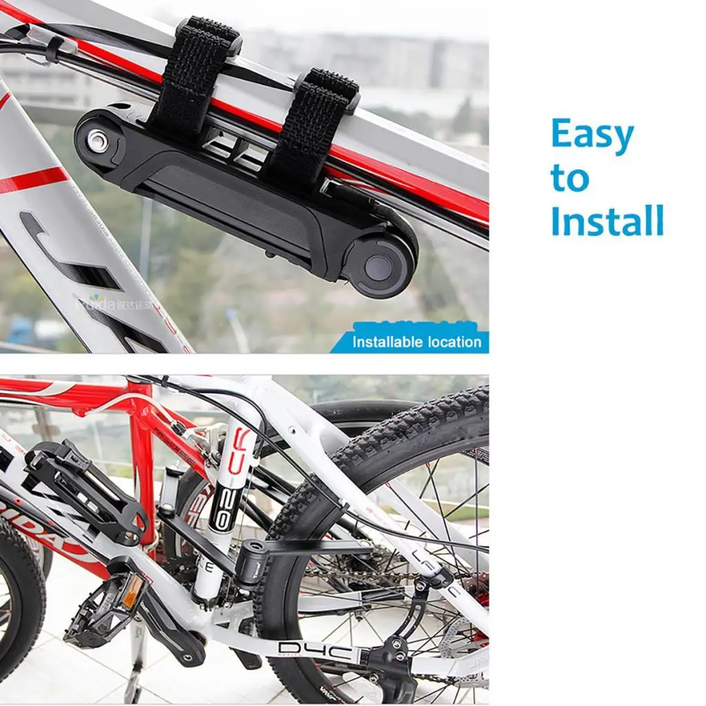 Folding Lock Anti Security  for Bikes (Mounting Cage Included)