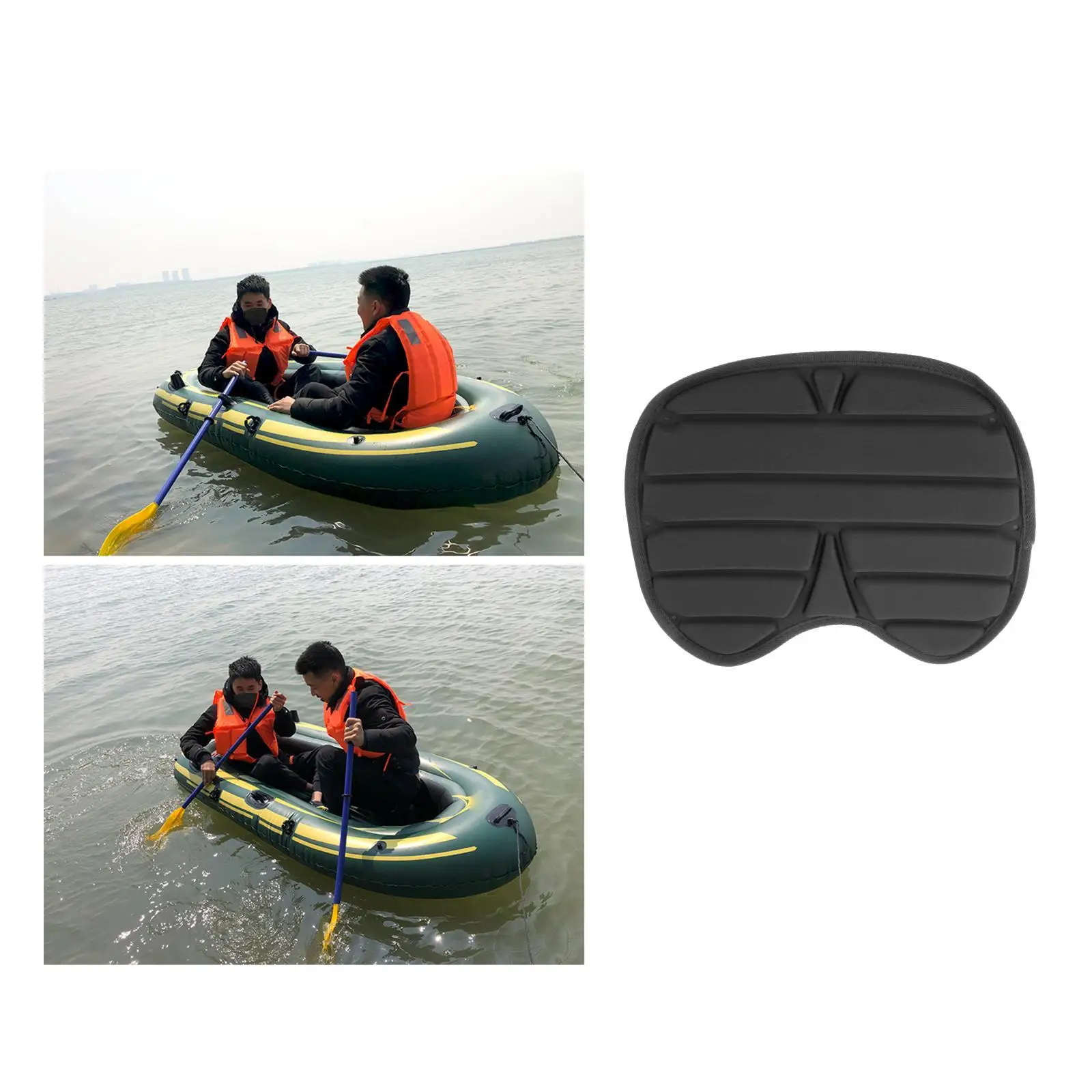 Waterproof Kayak Seat Cushion EVA Thick Pad 38x30cm Inflatable  