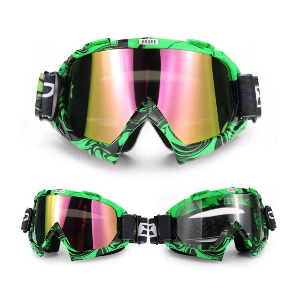 1 Pcs Motorcycle Goggles, ATV Dirt Bike Racing Helmet Goggle Anti-Scratch Protective Eyewear For Adults` Women Men