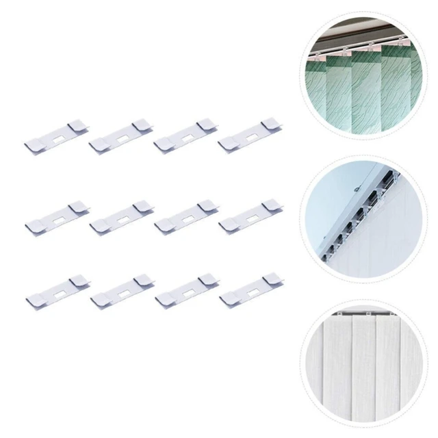 Vertical Blind Repair Kit - 6 Valance Clips and 12 Silver Vane Savers