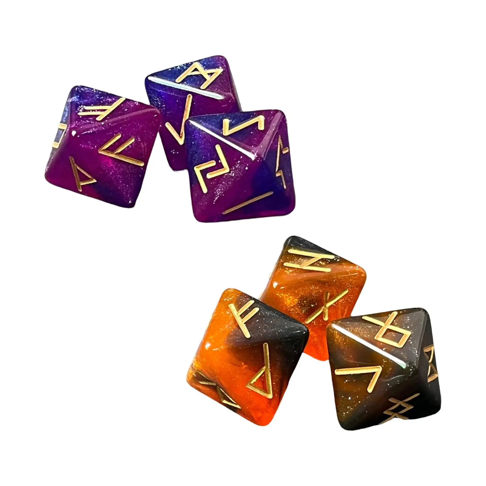 3Pcs Star Divination Tarot Constellation Rune Dice Assorted Polyhedral Dice Set Multi Sided Astrological Dice for Accessory