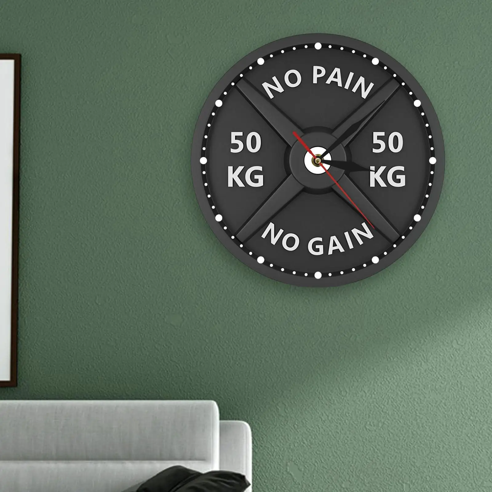 Barbell Wall Clock Decorative Modern Watch for Gym Strongman Gift Decoration